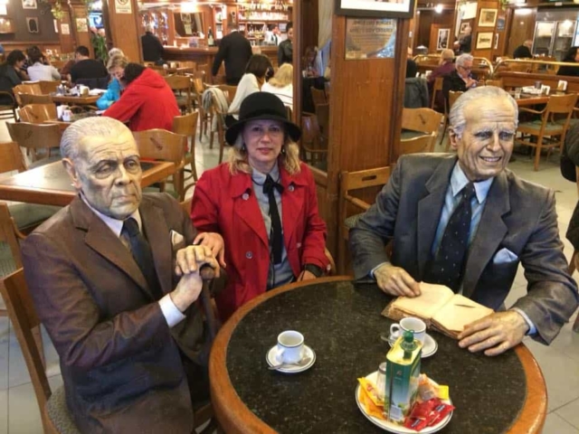 En la Biela tomando un cafecito con Borges y Bioy, Buenos Aires, 2017