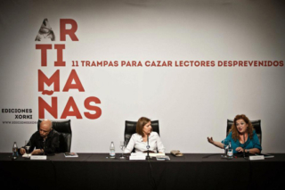 En la Casa de América (Madrid) con Teresa Oñate y Gabriel Albiac, 2012.